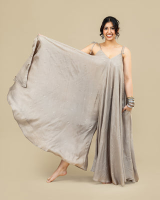 MIRROR MIRROR taupe wide-leg jumpsuit