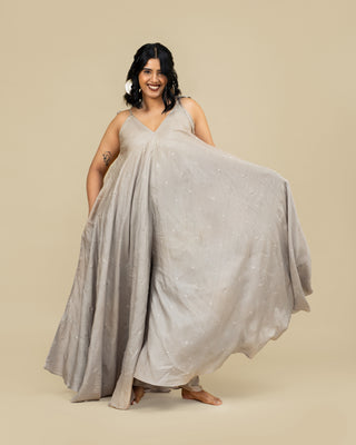 MIRROR MIRROR taupe wide-leg jumpsuit
