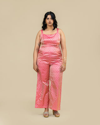 GULABI banarasi tie-back jumpsuit