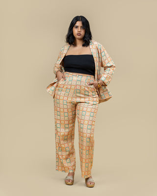 RANGEELA geometric sequin pants