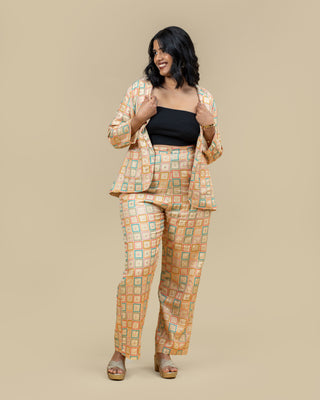 RANGEELA geometric sequin pants