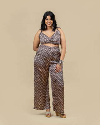 PHOOL floral silky pants