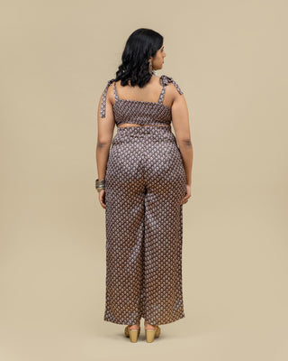 PHOOL floral silky pants