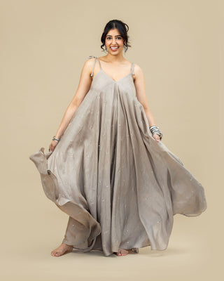 MIRROR MIRROR taupe wide-leg jumpsuit