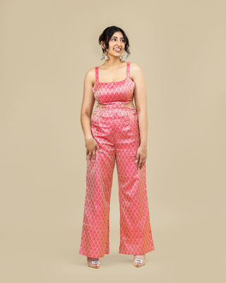GULABI banarasi tie-back jumpsuit