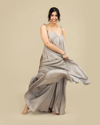 MIRROR MIRROR taupe wide-leg jumpsuit